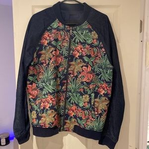 Mens floral bomber jacket